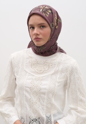 GISELE DESEN PAMUKLU VİSKON EŞARP GÜL KURUSU