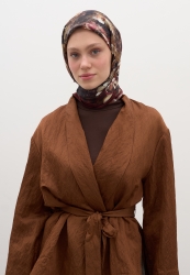 MADELEINE PATTERNED COTTON VISCOSE SCARF BURGUNDY MADELEINE PATTERNED COTTON VISCOSE SCARF BURGUNDY