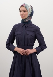 MARIELLE DESEN PAMUKLU VİSKON EŞARP LACİVERT MARIELLE DESEN PAMUKLU VİSKON EŞARP LACİVERT