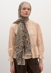 VIRGINIE PRINTED SCARF BEIGE VIRGINIE PRINTED SCARF BEIGE