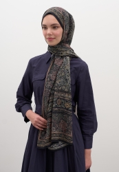 VIRGINIE PRINTED SCARF BLACK