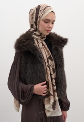 WILD PAISLEY DESEN ŞAL SICAK KAHVE WILD PAISLEY DESEN ŞAL SICAK KAHVE