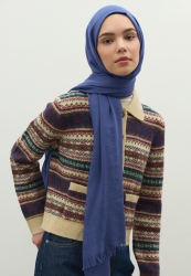 CASHMERE TEXTURED HIJAB DARK BLUE
