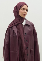 CASHMERE TEXTURED HIJAB DAMSON