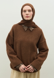 CASHMERE TEXTURED HIJAB CHOCOLATE