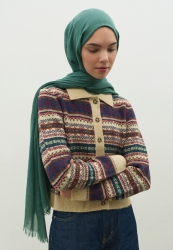 CASHMERE TEXTURED HIJAB PİNE GREEN