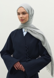 CASHMERE TEXTURED HIJAB SILVER