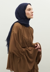 CASHMERE TEXTURED HIJAB DARK NAVY BLUE