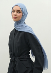 CASHMERE TEXTURED HIJAB DENIM BLUE