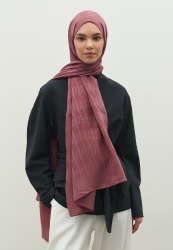 NARA COTTON FLOSH JACQUARD HIJAB DUSTY ROSE