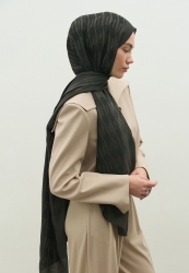 NARA COTTON FLOSH JACQUARD HIJAB CHARCOAL