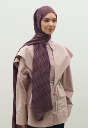 NARA COTTON FLOSH JACQUARD HIJAB DAMSON