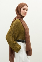 NARA COTTON FLOSH JACQUARD HIJAB WALNUT