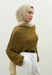 NARA COTTON FLOSH JACQUARD HIJAB SAND