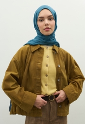 NARA COTTON FLOSH JACQUARD HIJAB DENIM BLUE