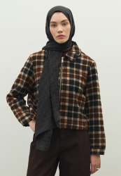 MONOGRAM COTTON FLOSH JACQUARD HIJAB ANTHRACITE