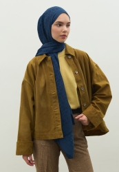 MONOGRAM COTTON FLOSH JACQUARD HIJAB INDIGO