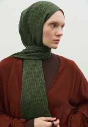 MONOGRAM COTTON FLOSH JACQUARD HIJAB LEAF