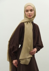 MONOGRAM COTTON FLOSH JACQUARD HIJAB MINK