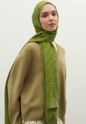MONOGRAM COTTON FLOSH JACQUARD HIJAB FOREST
