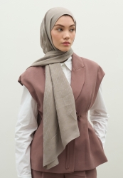 MONOGRAM COTTON FLOSH JACQUARD HIJAB SILVER