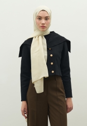 MONOGRAM COTTON FLOSH JACQUARD HIJAB BEIGE