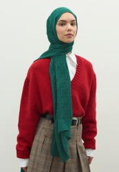 MONOGRAM COTTON FLOSH JACQUARD HIJAB TEAL