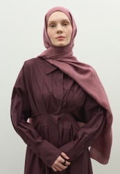 OSLO PAMUK FLOŞ JAKARLI ŞAL GÜLKURUSU