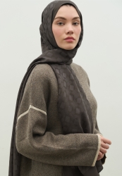 OSLO PAMUK FLOŞ JAKARLI ŞAL DUMAN