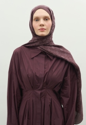 OSLO COTTON JACQUARD FLOSH HIJAB DAMSON