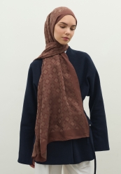 OSLO COTTON JACQUARD FLOSH HIJAB COCOA