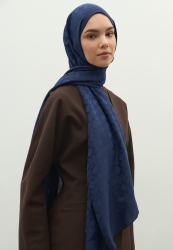 OSLO COTTON JACQUARD FLOSH HIJAB NIGHT BLUE
