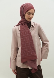 OSLO PAMUK FLOŞ JAKARLI ŞAL ŞAKAYIK