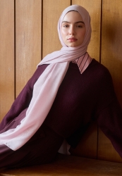 MONOGRAM PAMUK FLOŞ JAKARLI ŞAL PUDRA