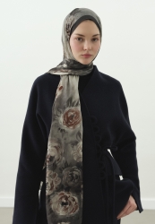 MARIELLE DESENLİ PAMUK VİSKON ŞAL FÜME