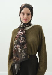 MADELEINE DESENLİ PAMUK VİSKON ŞAL ASKERİ HAKİ