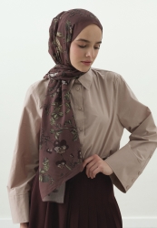 GISELE DESENLİ PAMUK VİSKON ŞAL GÜLKURUSU