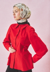 ONCE UPON A LOVE DESEN FLOŞ VİSKON EŞARP BLACK PASSION