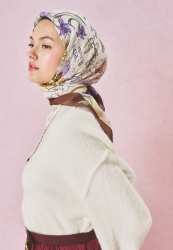 ONCE UPON A LOVE DESEN FLOŞ VİSKON EŞARP WOOD BROWN