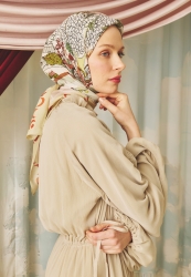 STARLIGHT HARMONY PATTERNED FLOSS VISCOSE SCARF SAGE