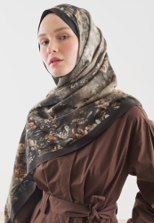 EVELYNE DESENLİ PAMUK VİSKON ŞAL VİZON