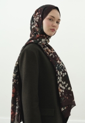 AVRIL DESENLİ PAMUK VİSKON ŞAL AĞAÇ KABUĞU