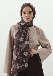 REVERIE DESENLİ PAMUK VİSKON ŞAL MÜRDÜM