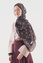 LEANA DESENLİ PAMUK VİSKON ŞAL MÜRDÜM