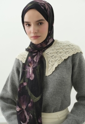 ZELINDA DESENLİ PAMUK VİSKON ŞAL MÜRDÜM