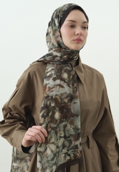 SWEET VANILLA DESENLİ PAMUK VİSKON ŞAL YEŞİL