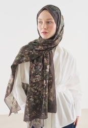 DARK BEAUTY DESENLİ PAMUK VİSKON ŞAL ERİK ÇÜRÜĞÜ