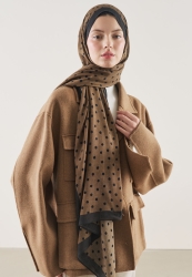 SMALL POLKA DOTS PATTERN RAMI HIJAB BROWN