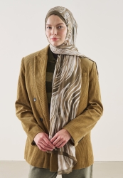 WILD ZEBRA PATTERN RAMI HIJAB CAMEL