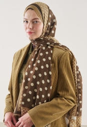 POLKA DOTS PATTERN RAMI HIJAB CHOCOLATE COFFEE